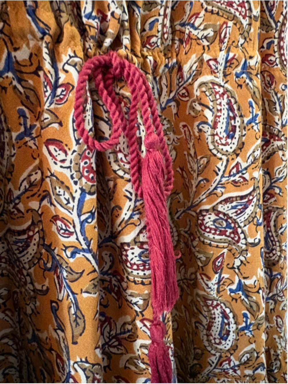 Natural Life Boho Paisley Midi Dress with Tassels Medium - Picture 4 of 13